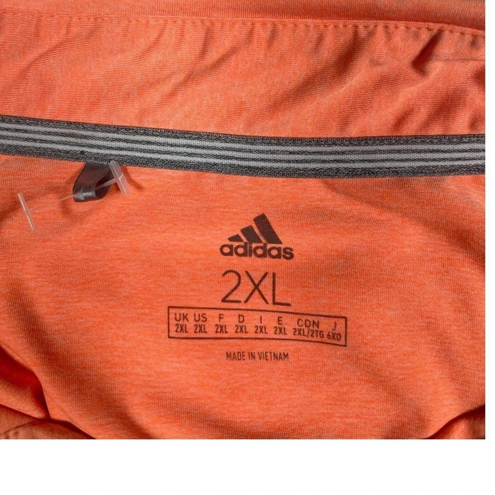 Adidas Golf Polo Shirt Mens 2XL Coral Performance Short Sleeve Athletic Nwot